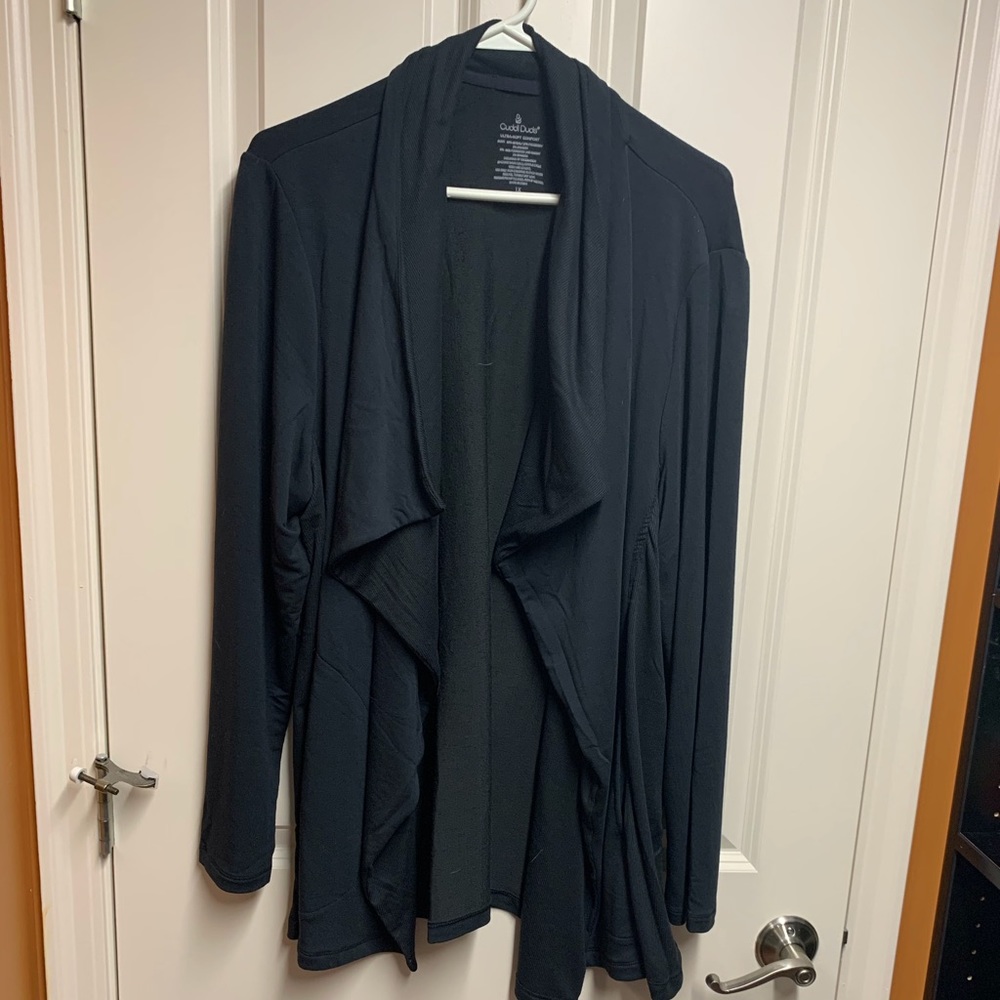 Cuddl duds shawl collar (w/magnet) cardigan